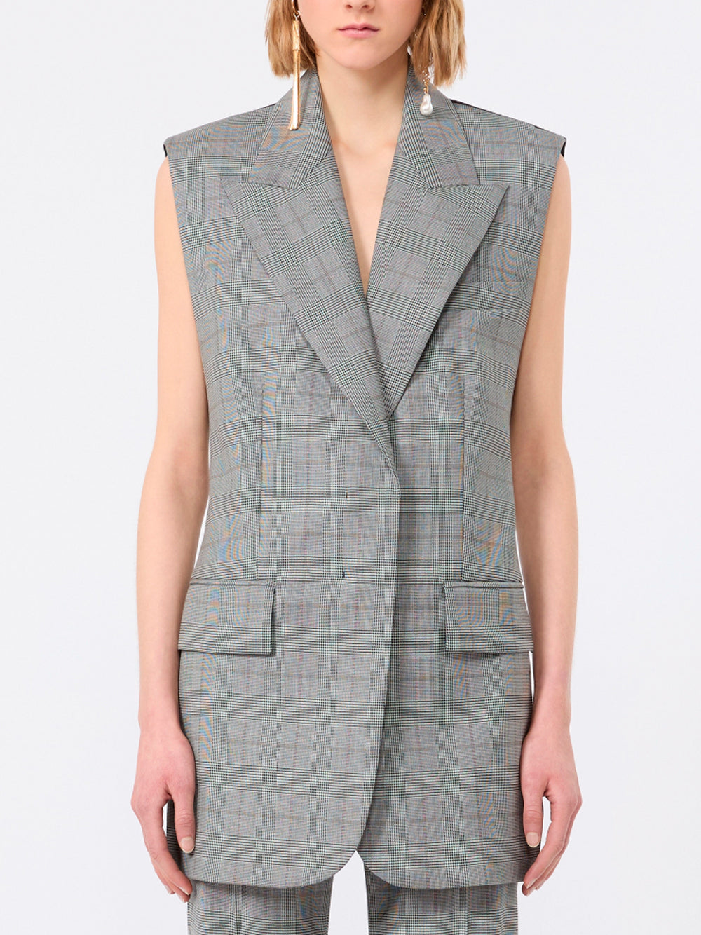 SPORTMAX `Abete` Vest 001 BIANCO NERO