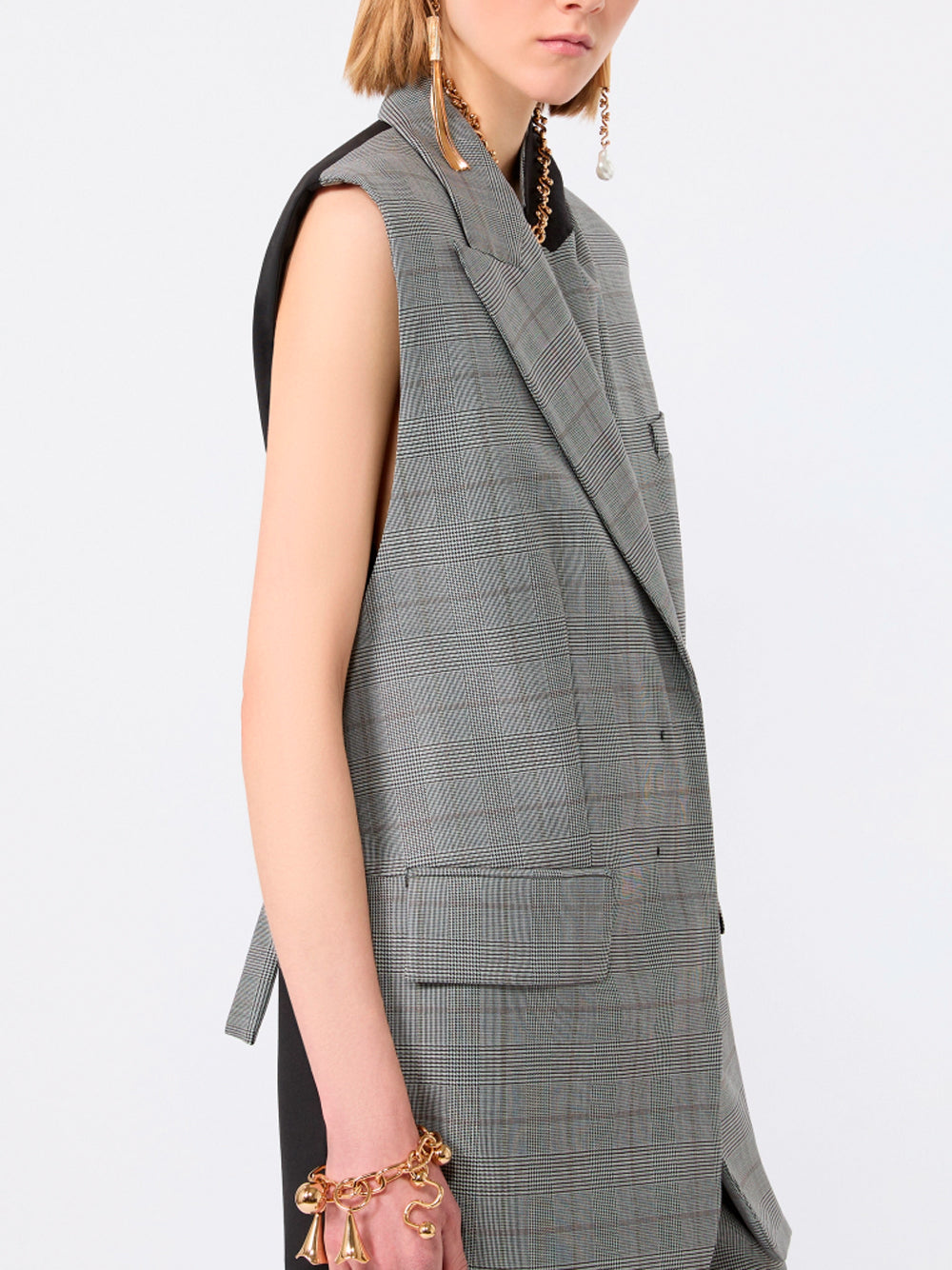 SPORTMAX `Abete` Vest 001 BIANCO NERO