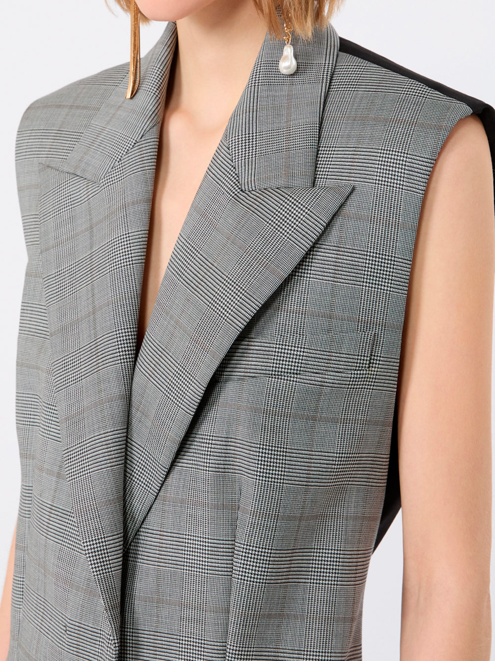 SPORTMAX `Abete` Vest 001 BIANCO NERO