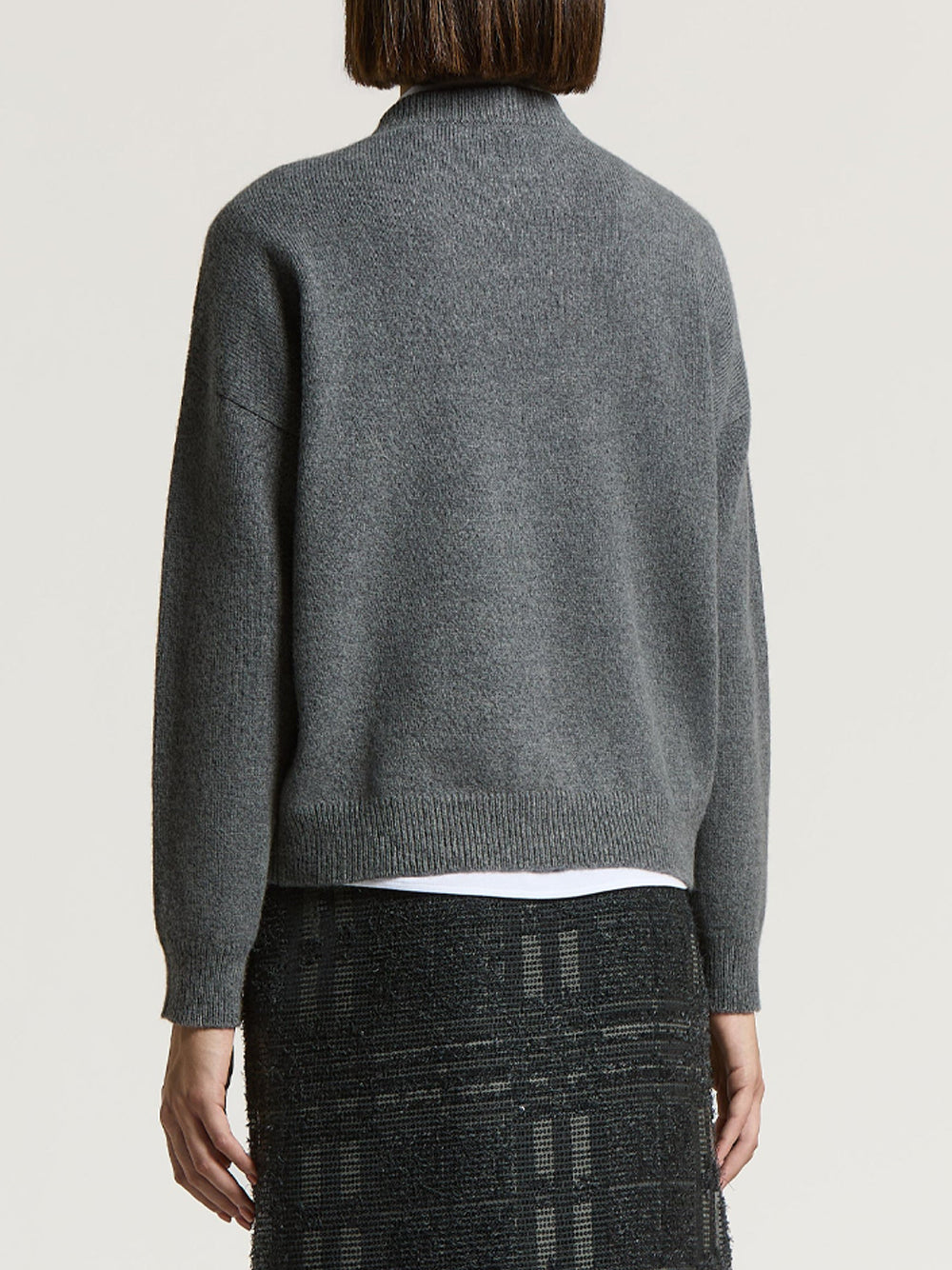 PESERICO Round Neck Sweater L72 GRIGIO ECLISSE