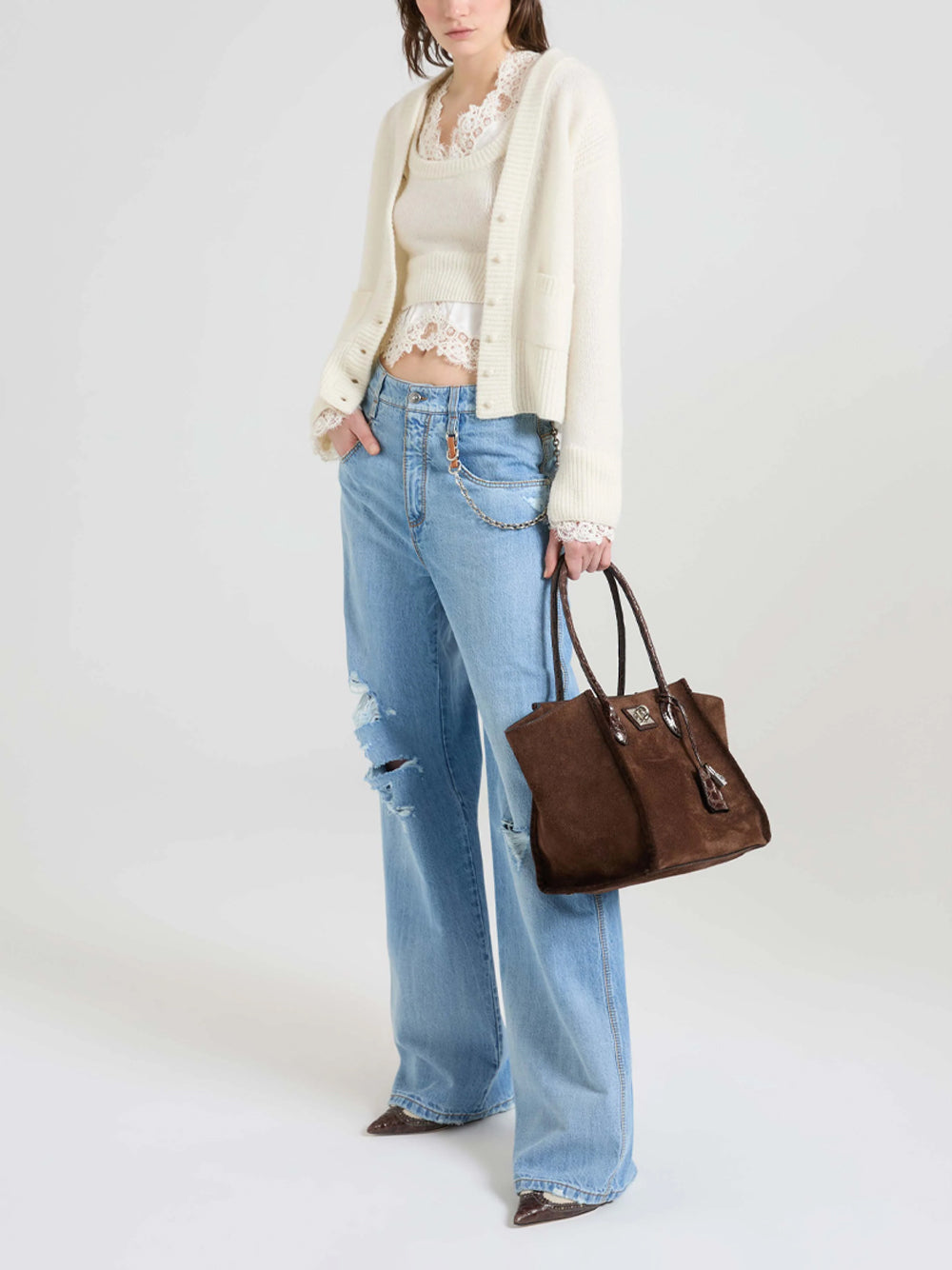ERMANNO SCERVINO Cardigan 14300 MARSHMALLOW