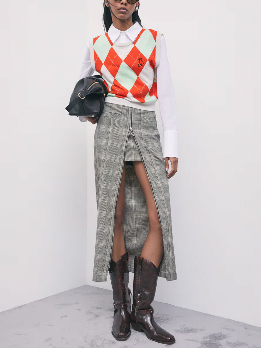 PATRIZIA PEPE Skirt - F603 BROWN CHECK