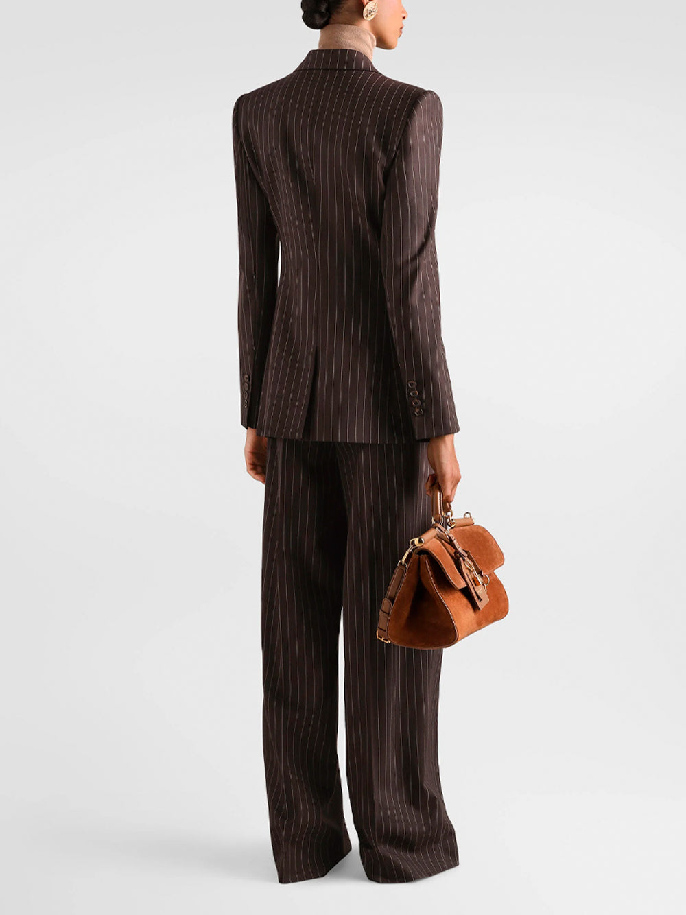 DOLCE & GABBANA Pinstripe Pants - S8053 BROWN