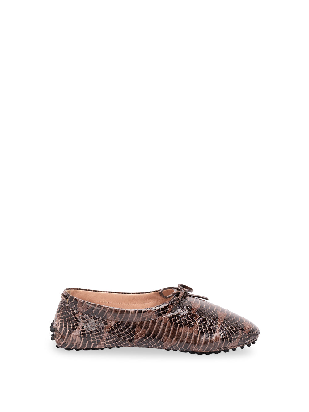 ALBERTA FERRETTI Ballet flat with a round toe and lugged sole. 0093 MARRONE