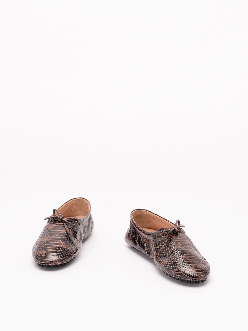 ALBERTA FERRETTI Ballet flat with a round toe and lugged sole. 0093 MARRONE