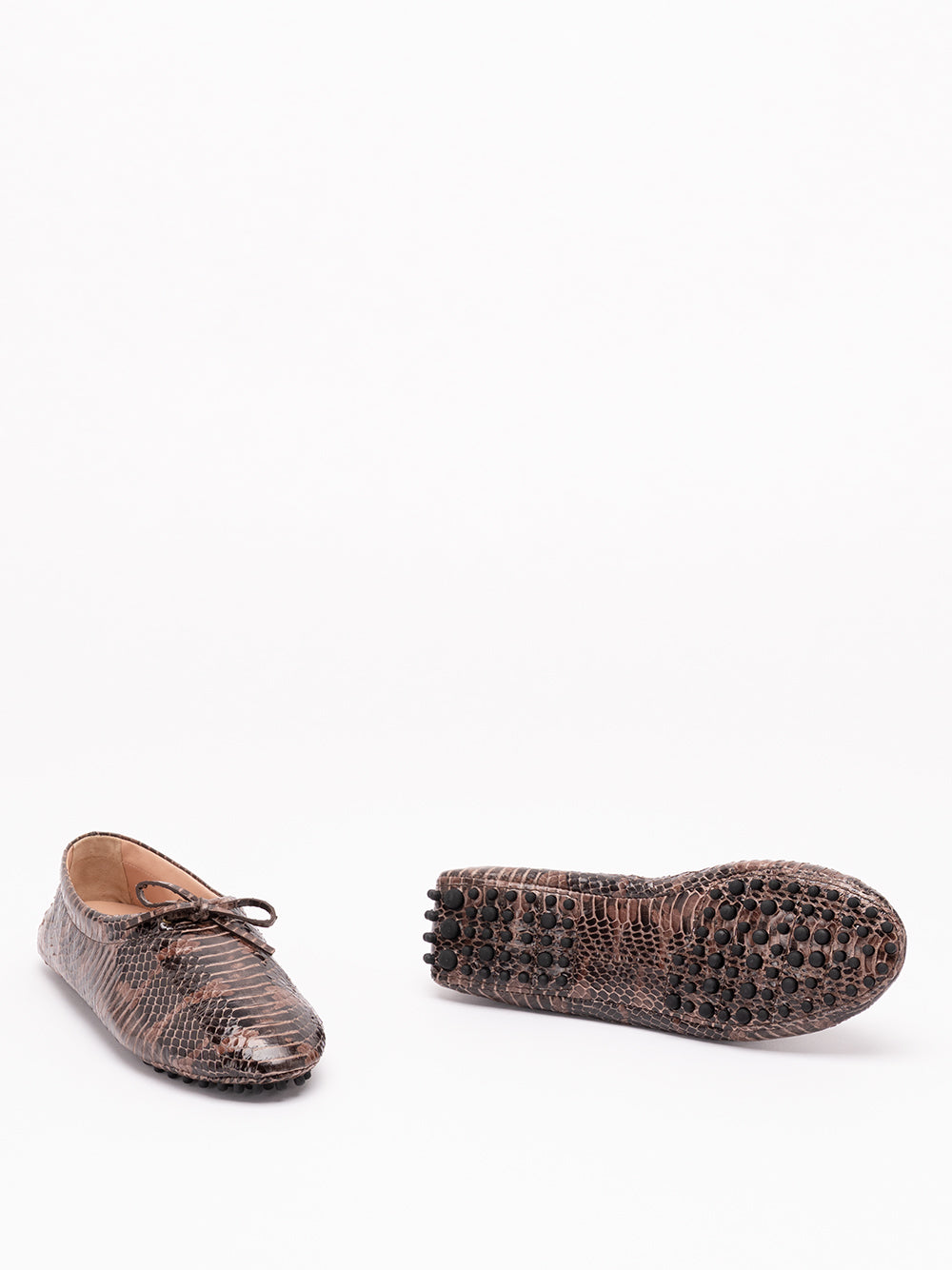 ALBERTA FERRETTI Ballet flat with a round toe and lugged sole. 0093 MARRONE