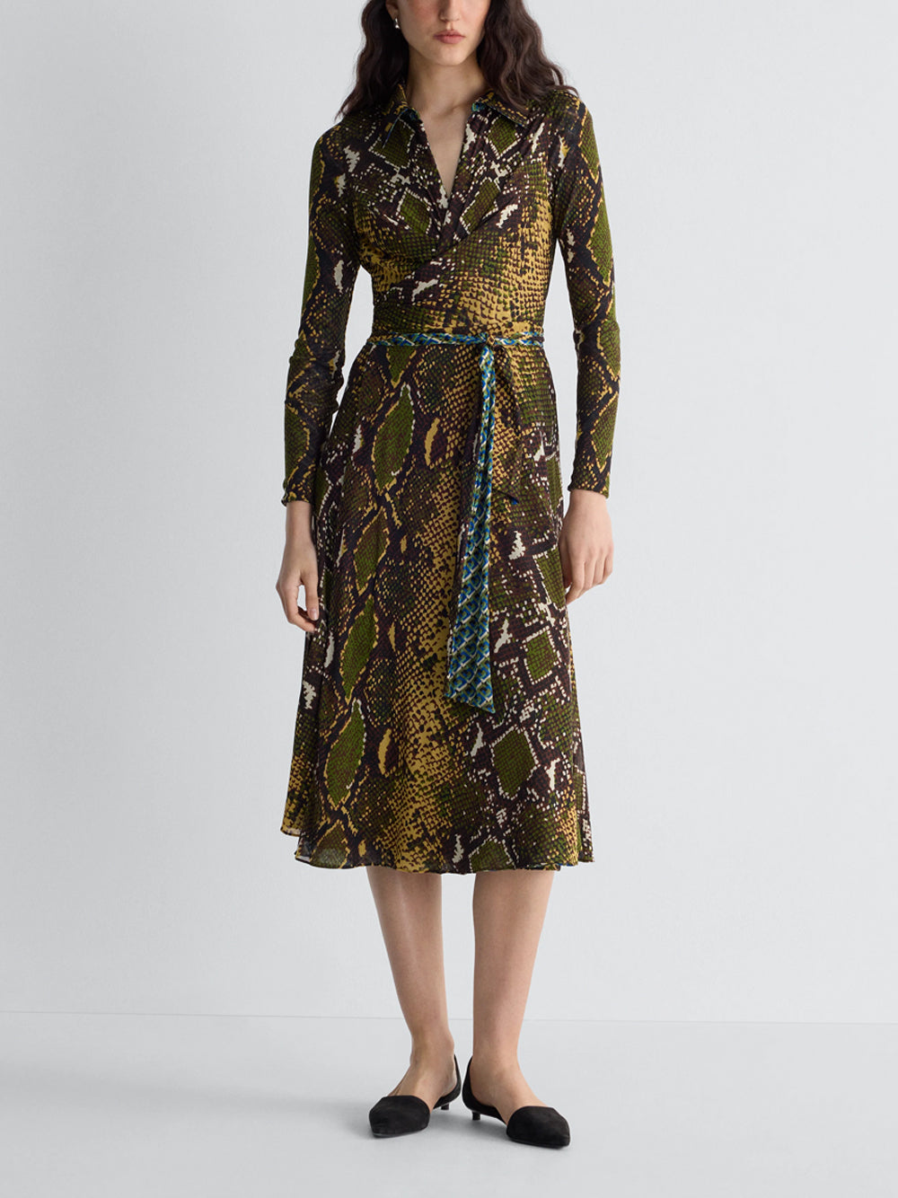 DIANE VON FURSTENBERG `Phoenix` Reversible Dress SPPTO SERPENTE CARAWAY
