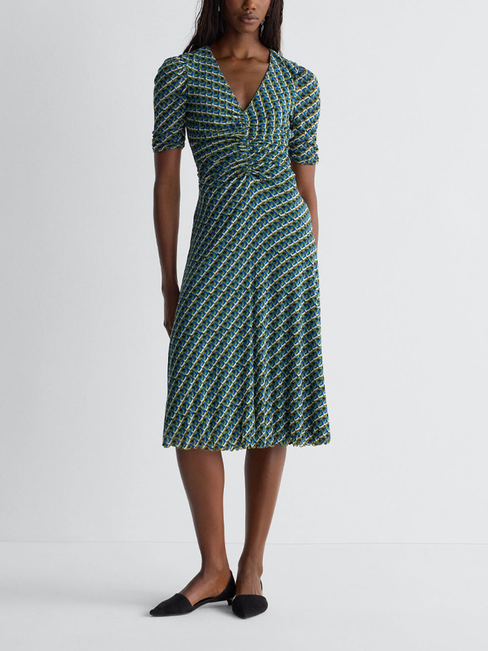 DIANE VON FURSTENBERG `Koren` Reversible Dress SPPTO SERPENTE CARAWAY