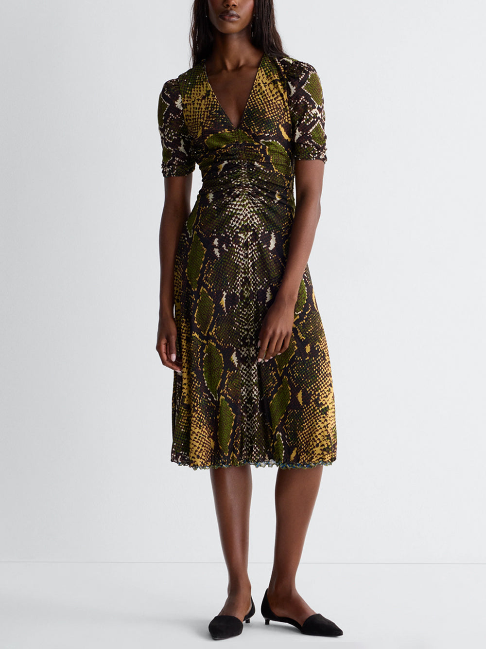 DIANE VON FURSTENBERG `Koren` Reversible Dress SPPTO SERPENTE CARAWAY