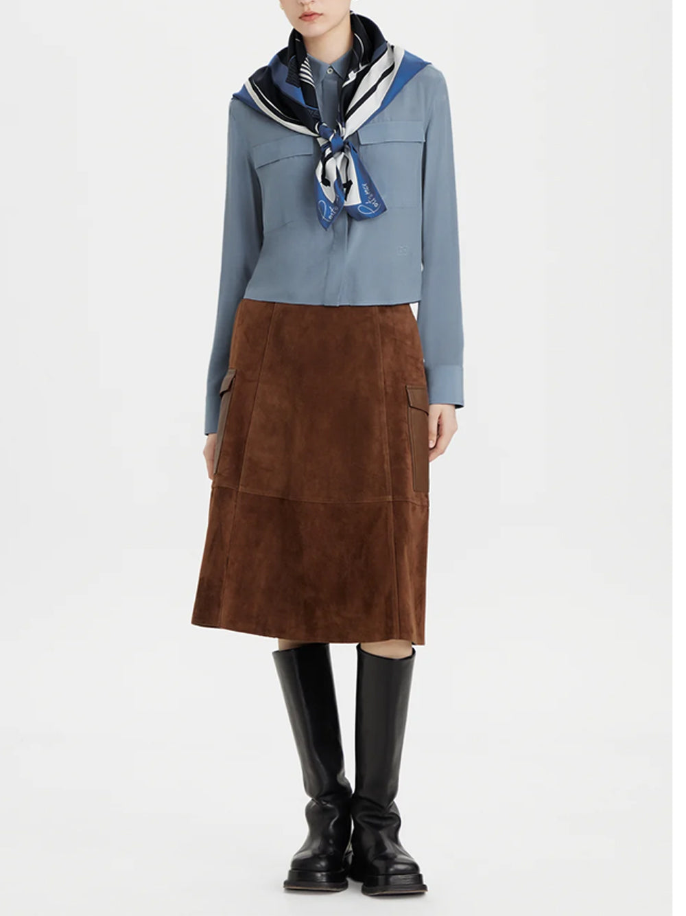 PORTS 1961 Skirt 581 CHOCOLATE