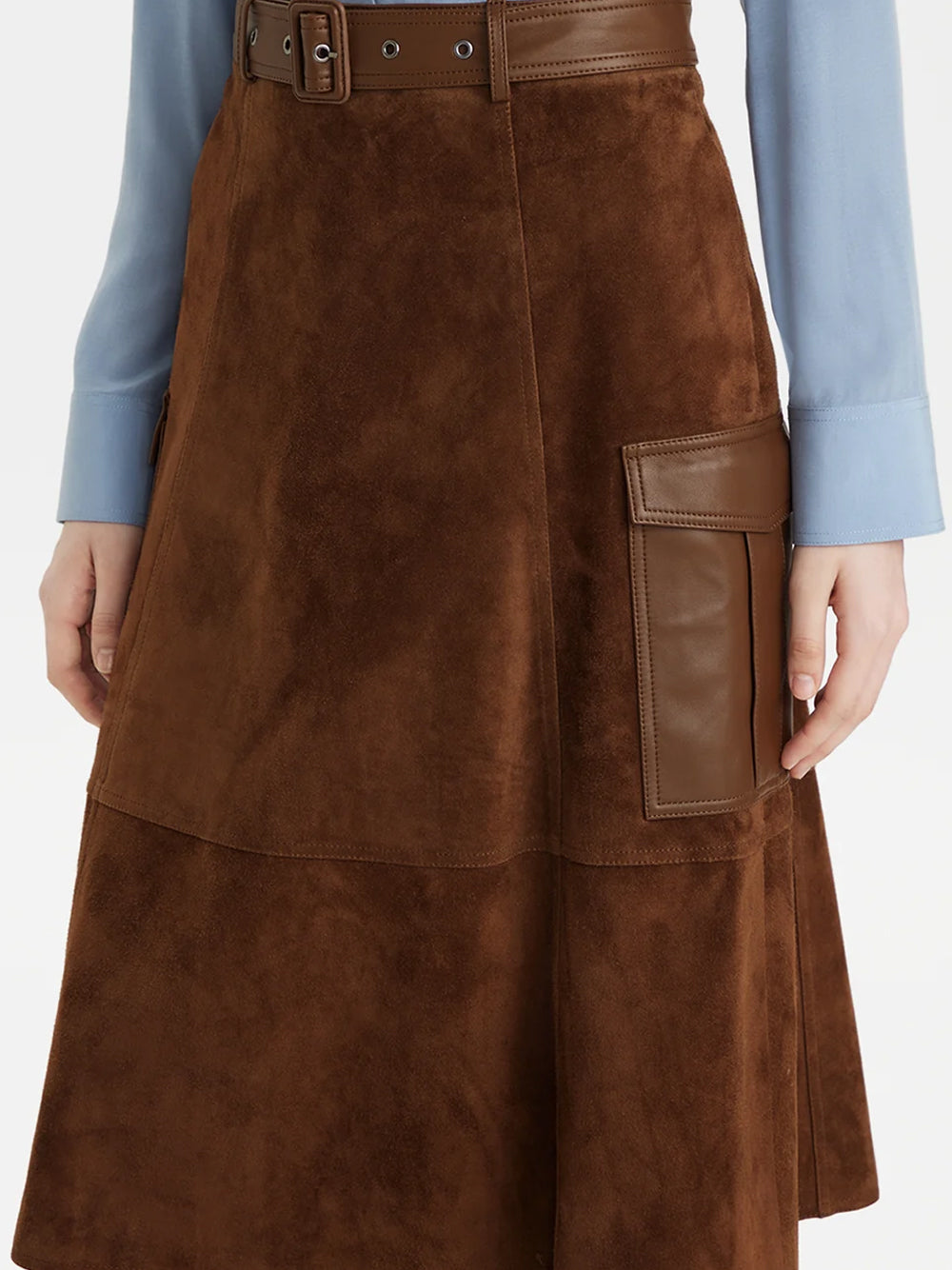 PORTS 1961 Skirt 581 CHOCOLATE