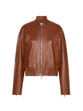 SPORTMAX `Amour` Leather Jacket 001 MARRONE