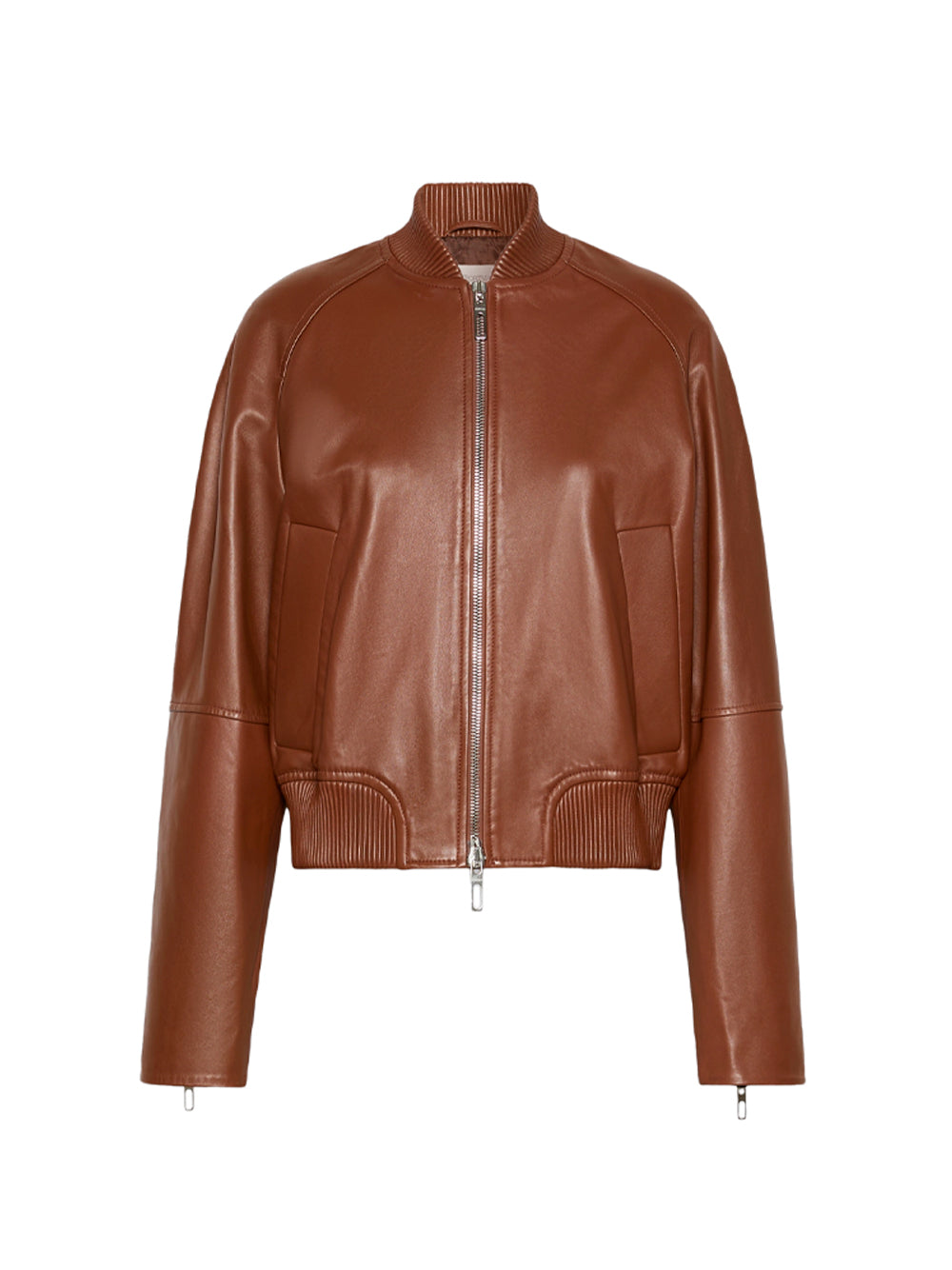 SPORTMAX `Amour` Leather Jacket 001 MARRONE