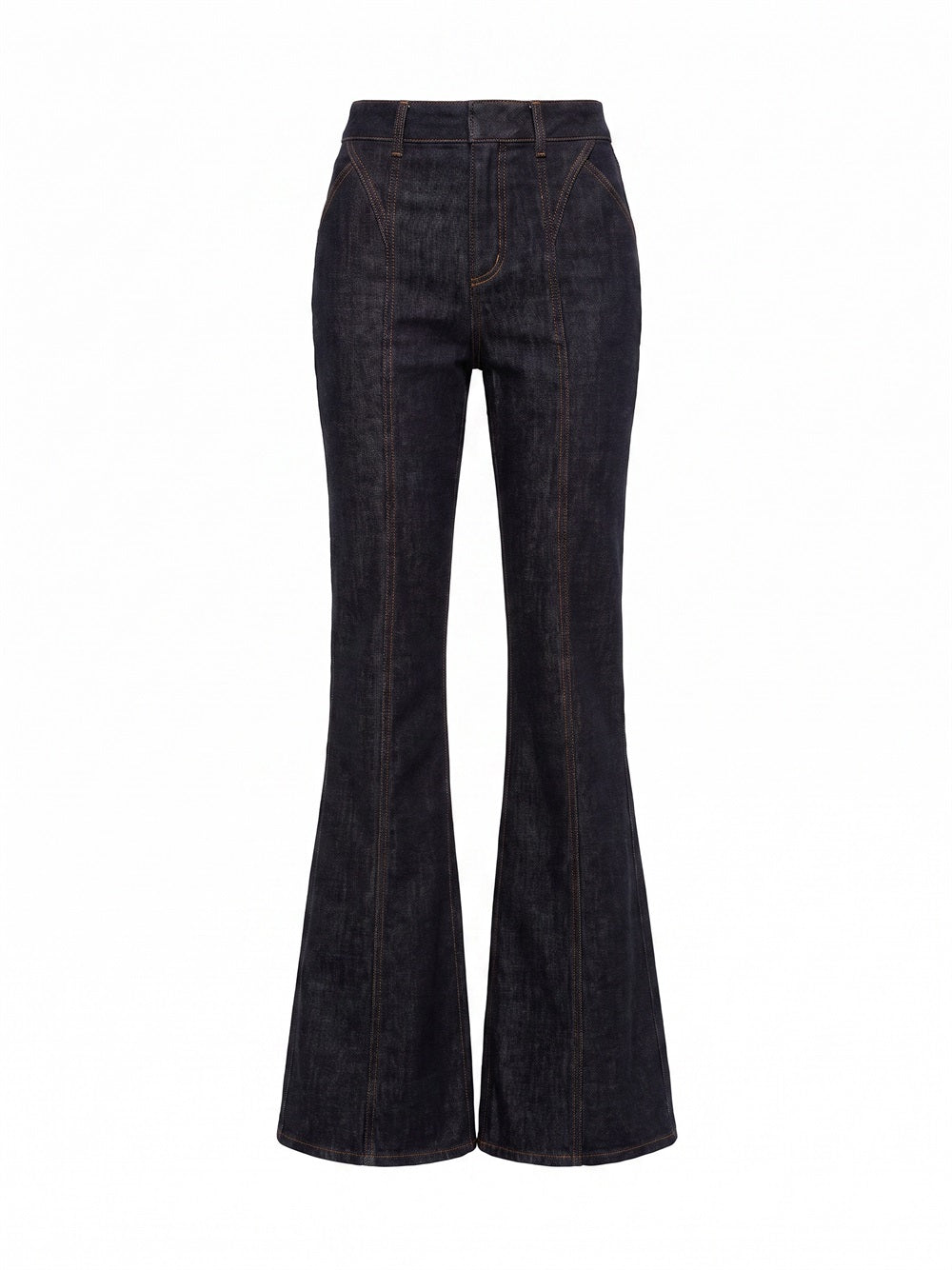SELF-PORTRAIT High Waisted Denim Jeans BLUE