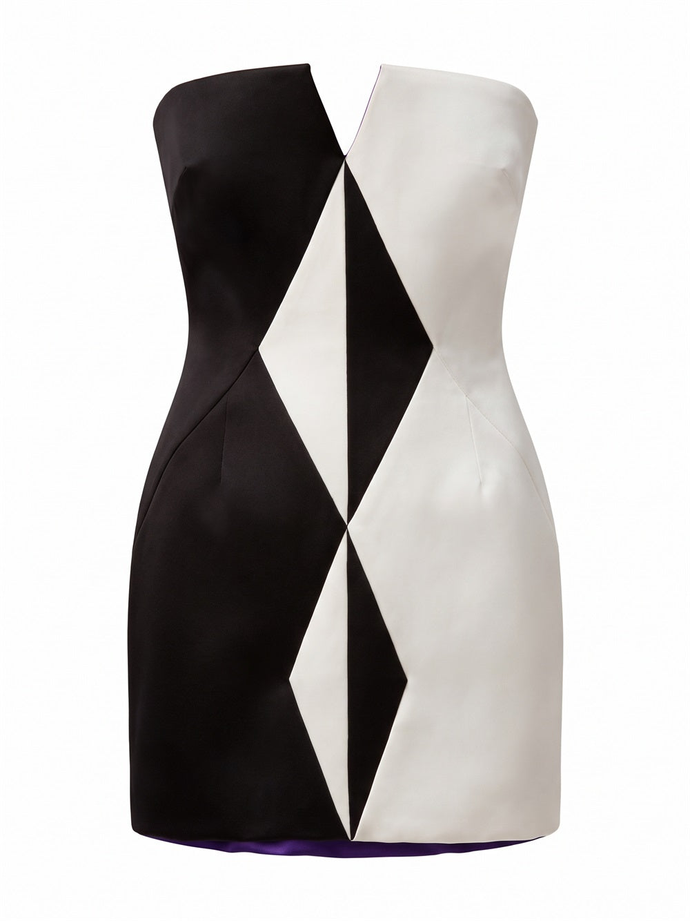 VERSACE Cocktail Dress 2W6L0 WHITE + BLACK
