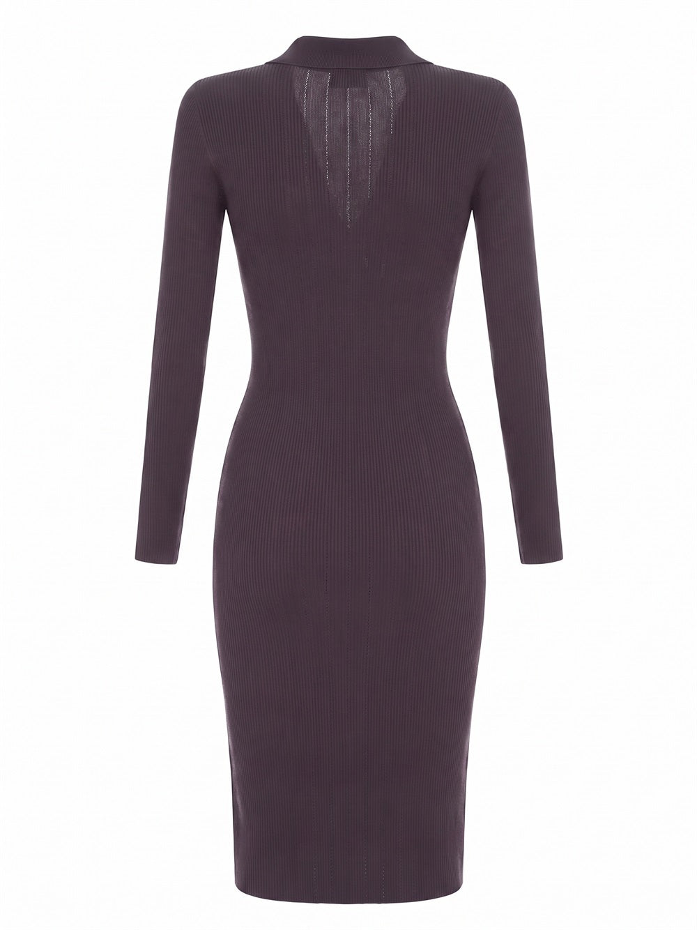 ELISABETTA FRANCHI Long Dress In Knit Fabric - EV9 DARK CHOCOLATE