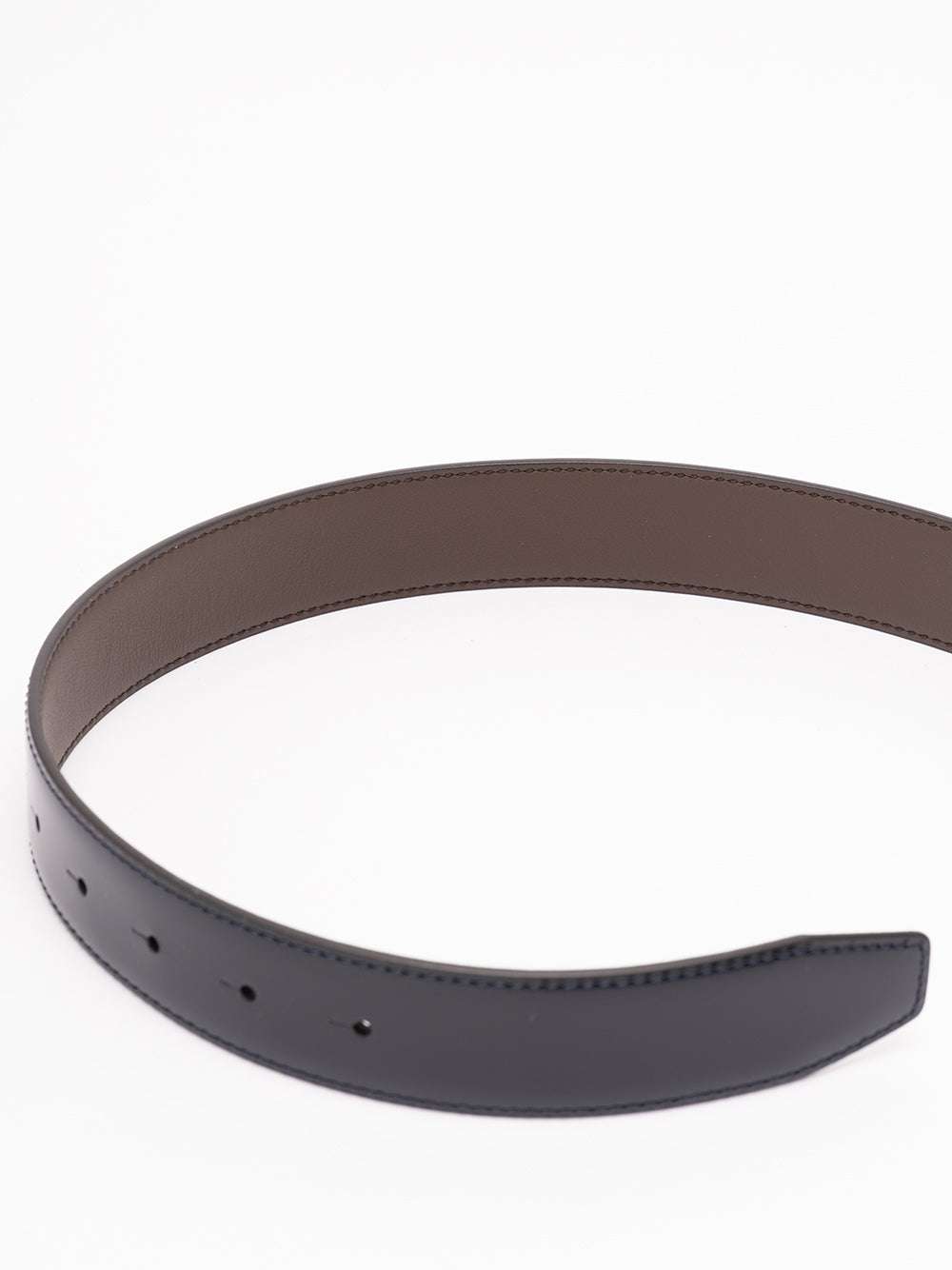 TOD`S T Leather Belt 01L7 GALASSIA+T.MORO