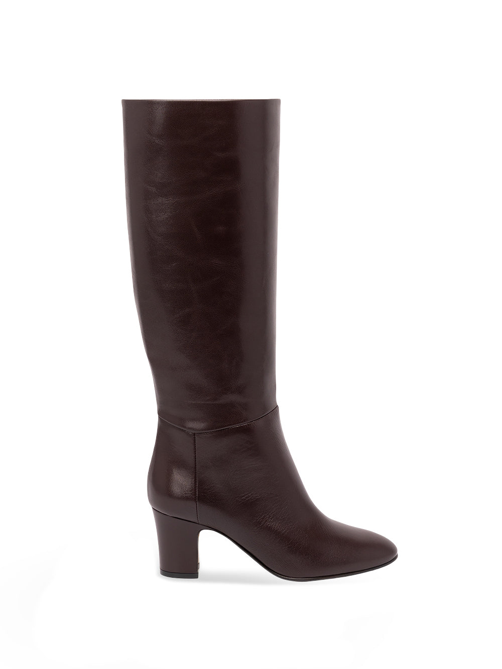 ALBERTA FERRETTI Boot with a tubular shaft and mid-height heel. 0102 MARRONE