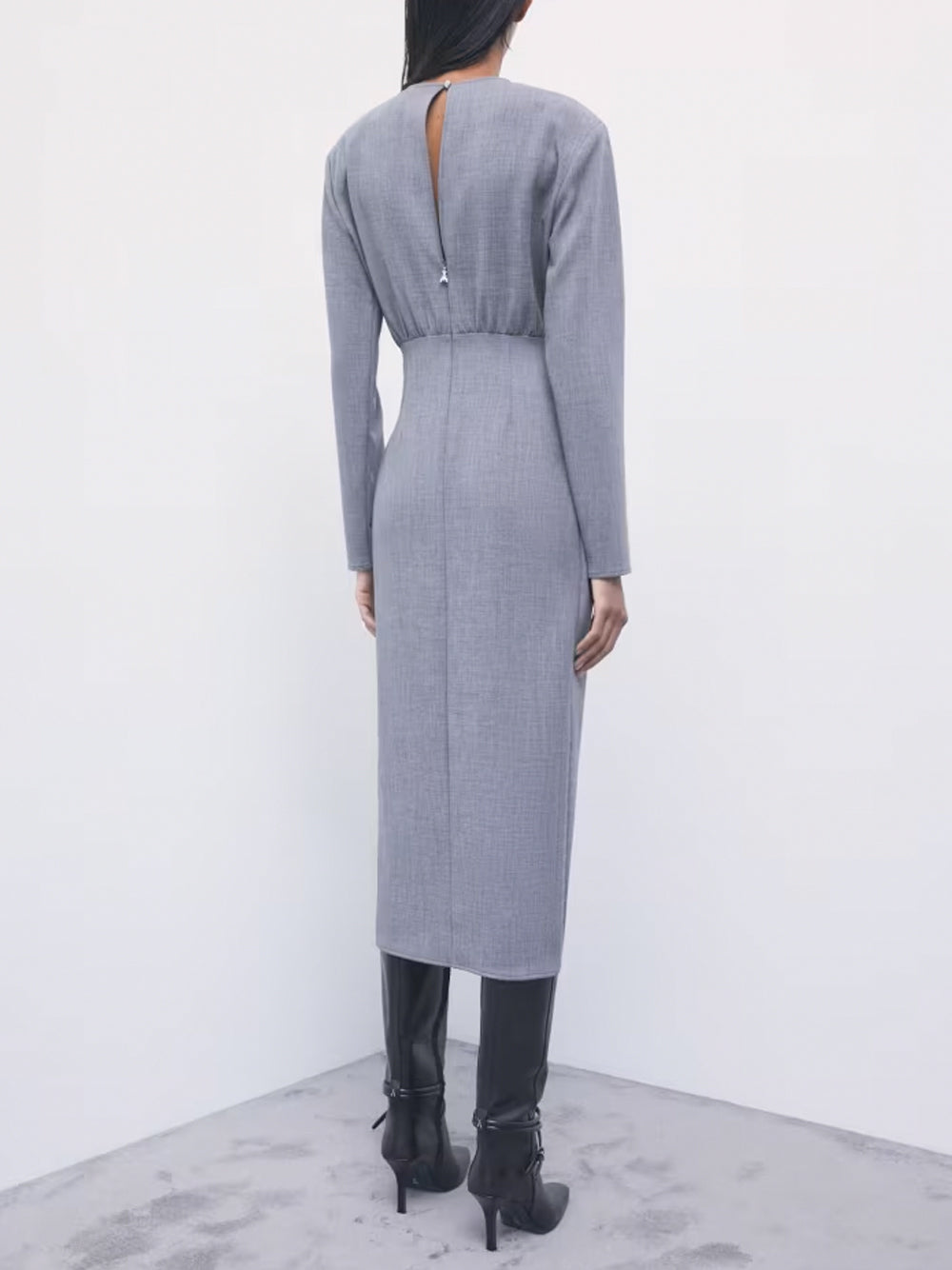 PATRIZIA PEPE Dress S800 GRAY MELANGE