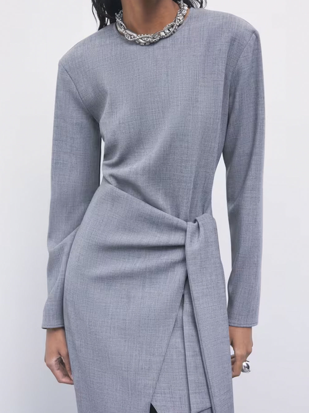 PATRIZIA PEPE Dress S800 GRAY MELANGE
