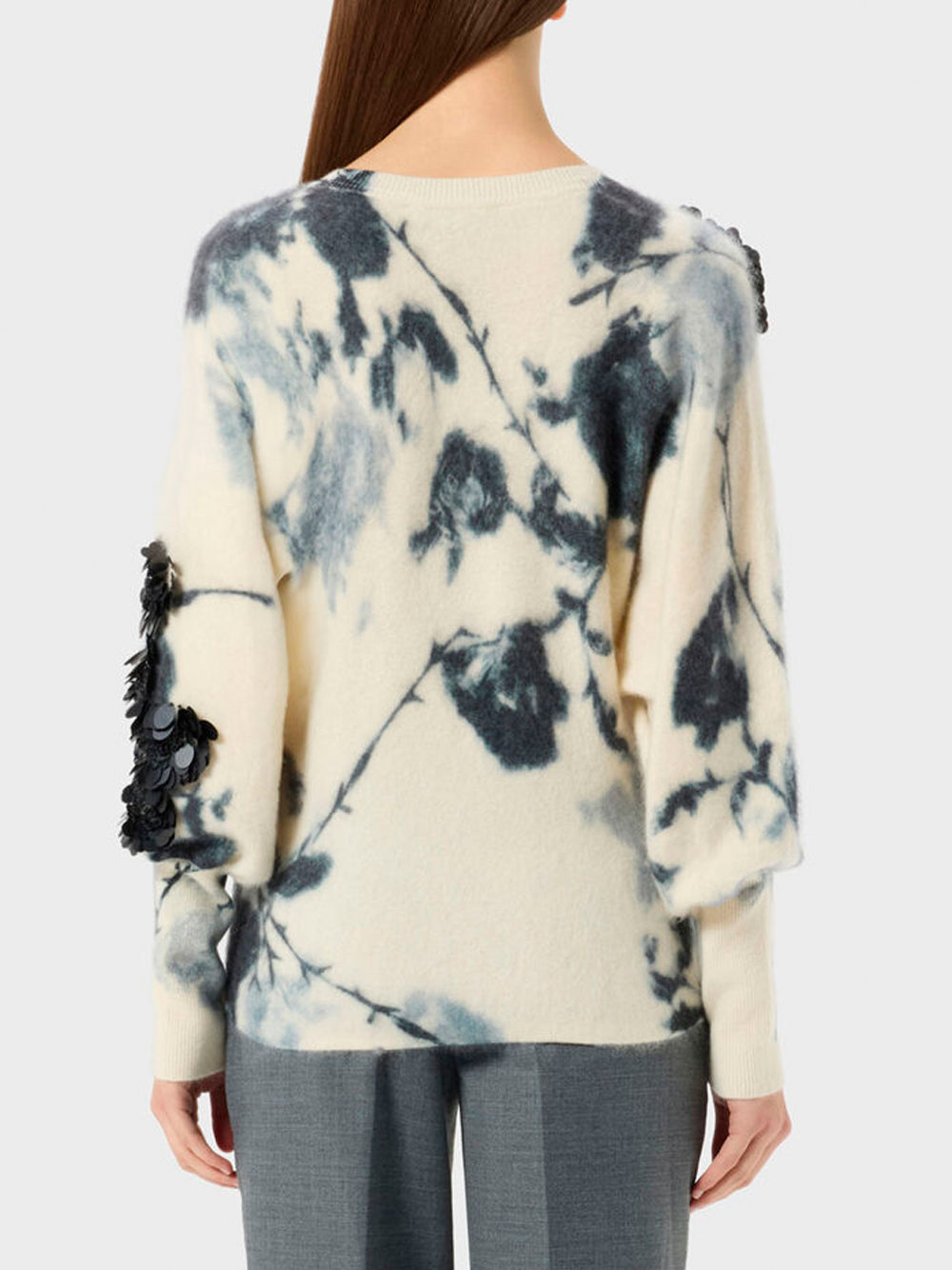 BLUMARINE Round Neck Sweater L9635 AMBERLIGHT/BLACK