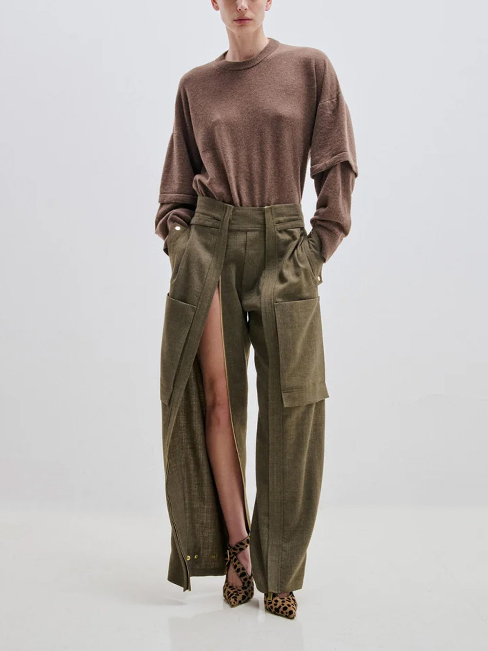DARKPARK `Troy` Round Neck 0080 BROWN