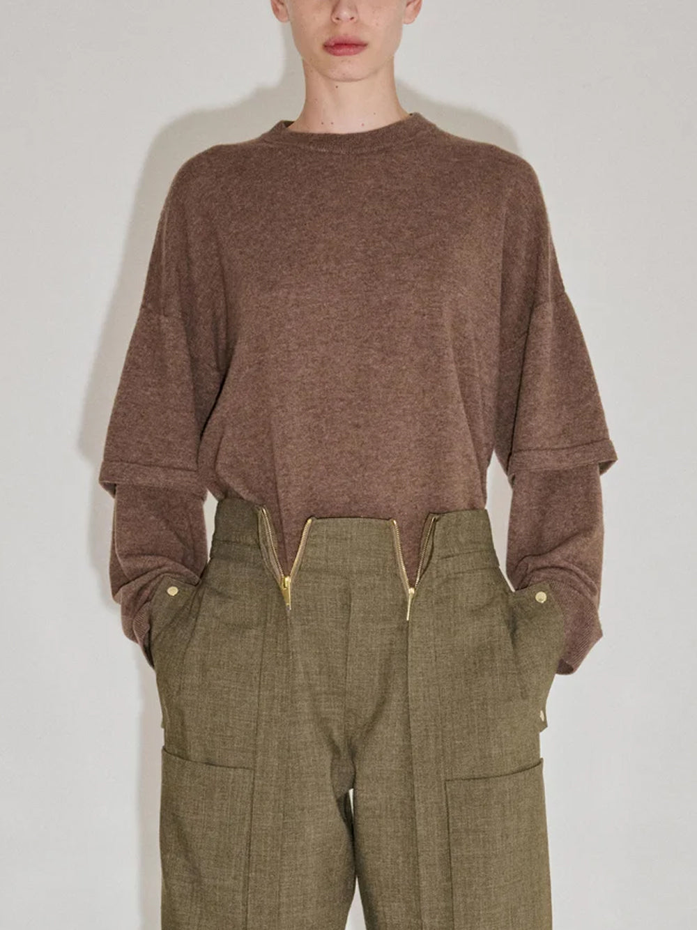 DARKPARK `Troy` Round Neck 0080 BROWN