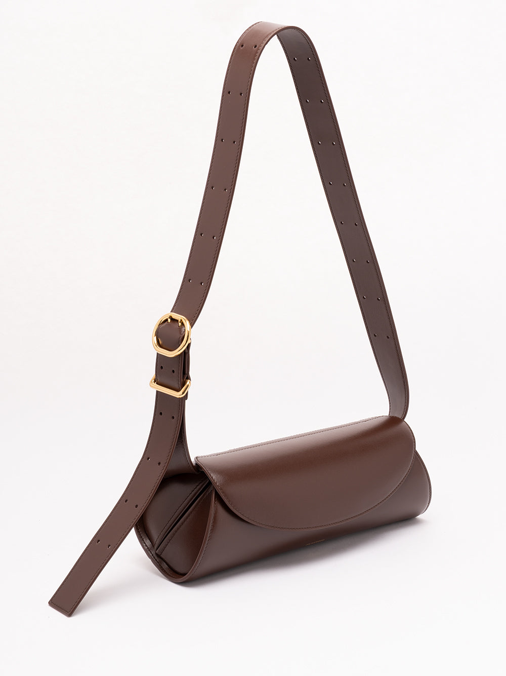 JIL SANDER `Cannolo` Small Bag 205 DARK EARTH