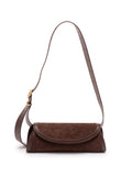 JIL SANDER `Cannolo` Small Bag 601 CHOCOLATE PLUM