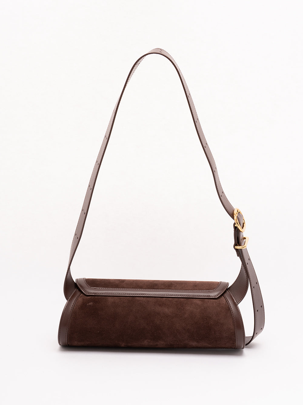 JIL SANDER `Cannolo` Small Bag 601 CHOCOLATE PLUM