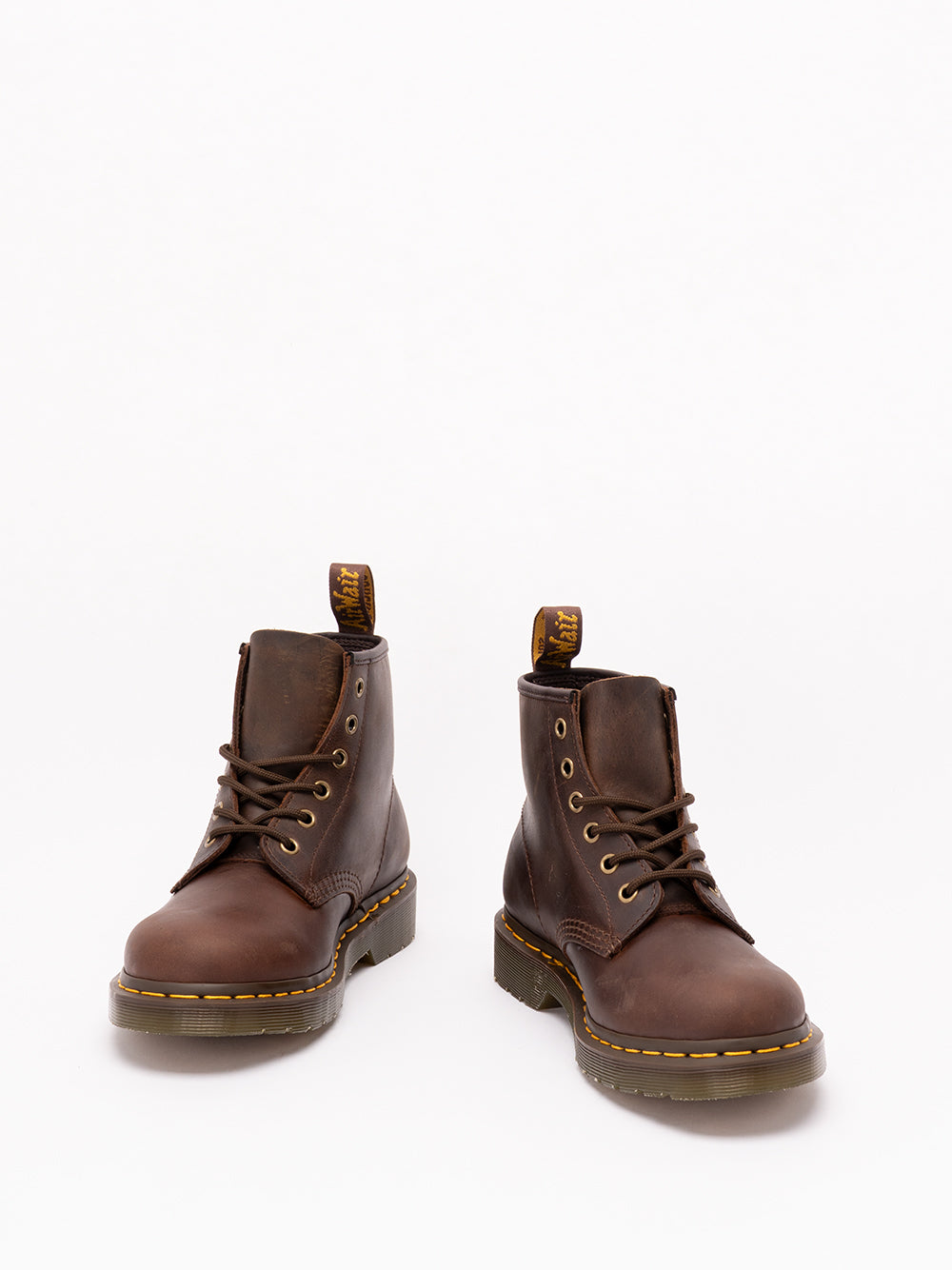 DR. MARTENS `101` Boots DARK BROWN