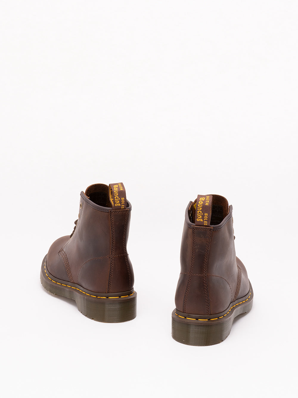 DR. MARTENS `101` Boots DARK BROWN