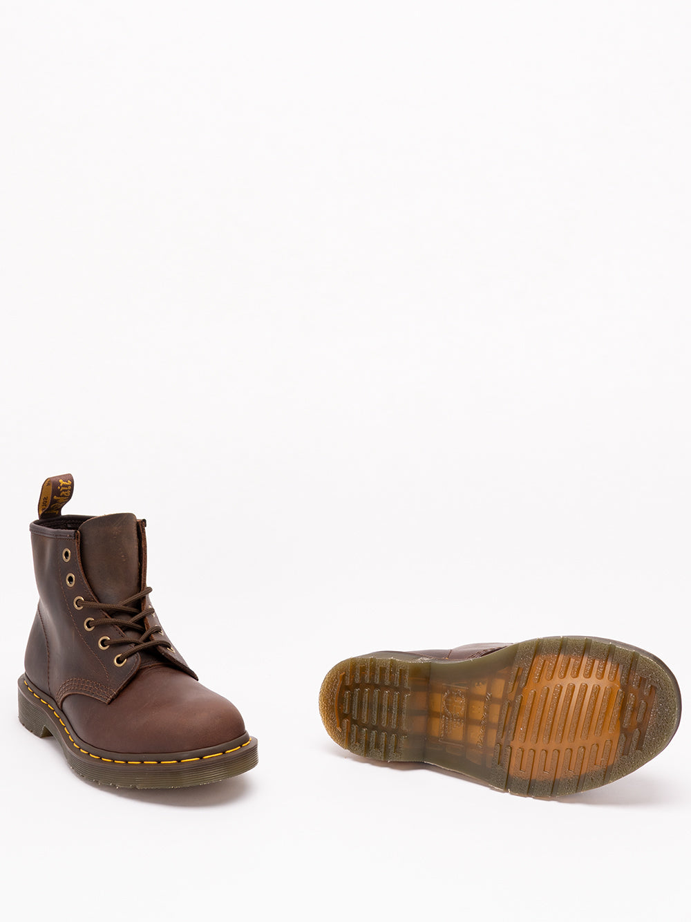 DR. MARTENS `101` Boots DARK BROWN