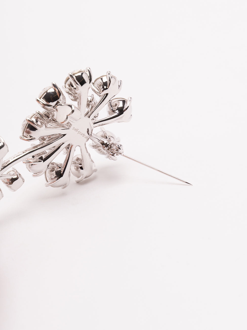 SELF-PORTRAIT Crystal Brooch SILVER