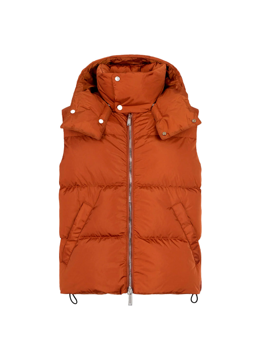 DSQUARED2 Hooded Down Vest 137 BRICK