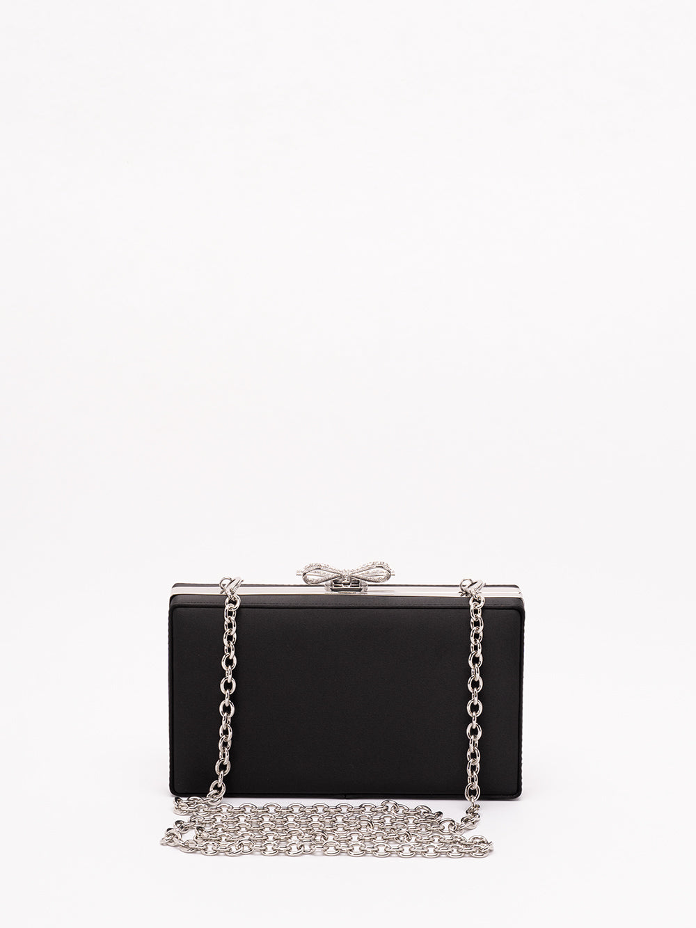 SELF-PORTRAIT Chainmail Clutch Bag SILVER