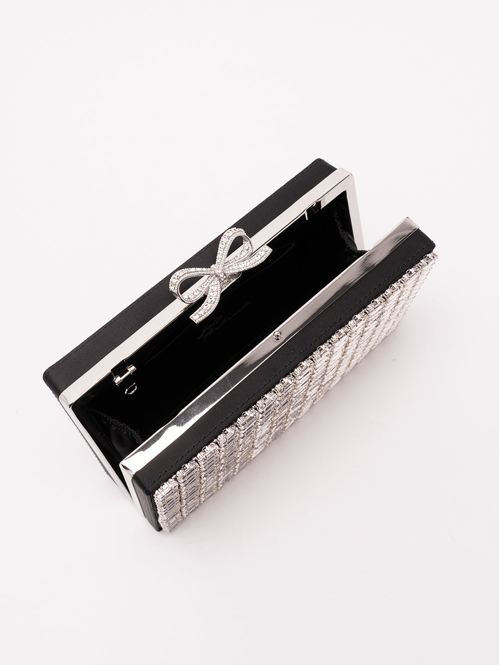 SELF-PORTRAIT Chainmail Clutch Bag SILVER