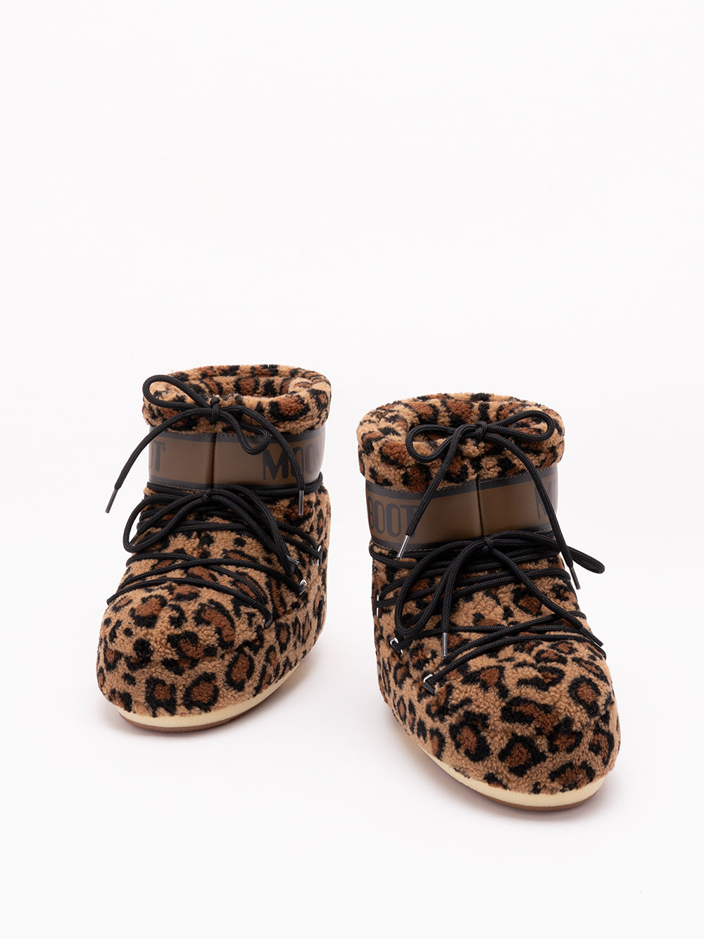 MOON BOOT `Icon Low Fleece` Boots MM21 COGNAC/COCOA