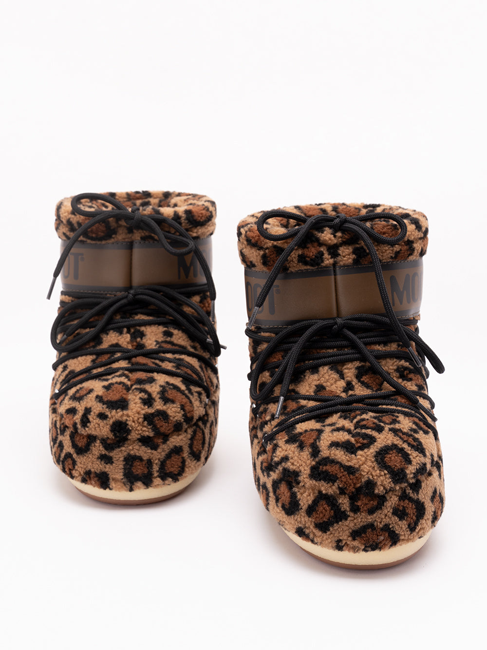 MOON BOOT `Icon Low Fleece` Boots MM21 COGNAC/COCOA